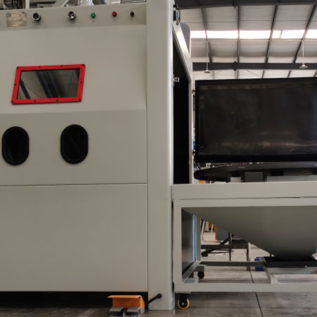 朝阳无尘喷砂机半自动模具喷砂机